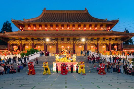 鑼鼓聲中，祥獅獻瑞。