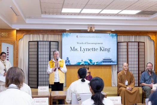 國際佛光會洛杉磯協會西來分會會長Lynette King致詞表示，書院學習將是一段探索與突破的旅程，期待於結業典禮見證學員的收穫。